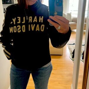 HD leather. Excellent condition made for the ride